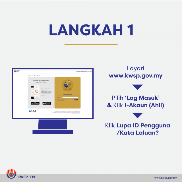 Lupa ID dan Kata Laluan i-Akaun KWSP