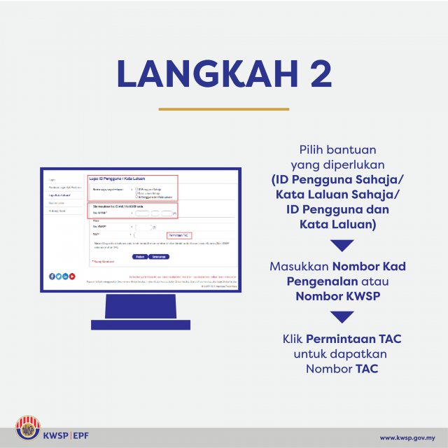 Lupa ID dan Kata Laluan i-Akaun KWSP