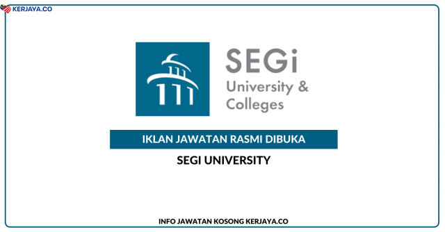 SEGi University ~ Jawatan Kosong Register