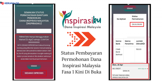 Semakan Status Permohonan Dana Inspirasi Malaysia Fasa 1 Kini Di Buka