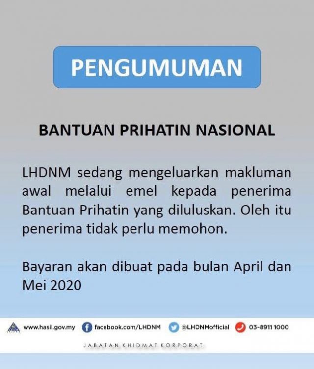 Automatik Dapat Bantuan Prihatin Nasional