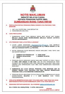 Wang Tunai RM100 Penghuni PA, PPR