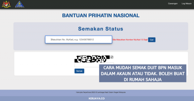 Cara Mudah Semak Duit BPN Masuk Dalam Akaun atau Tidak. Boleh Buat Di Rumah Sahaja