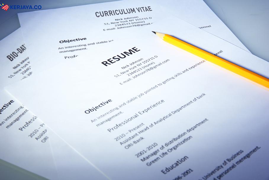 Resume: Apakah Format Biodata vs Resume? Baca ini
