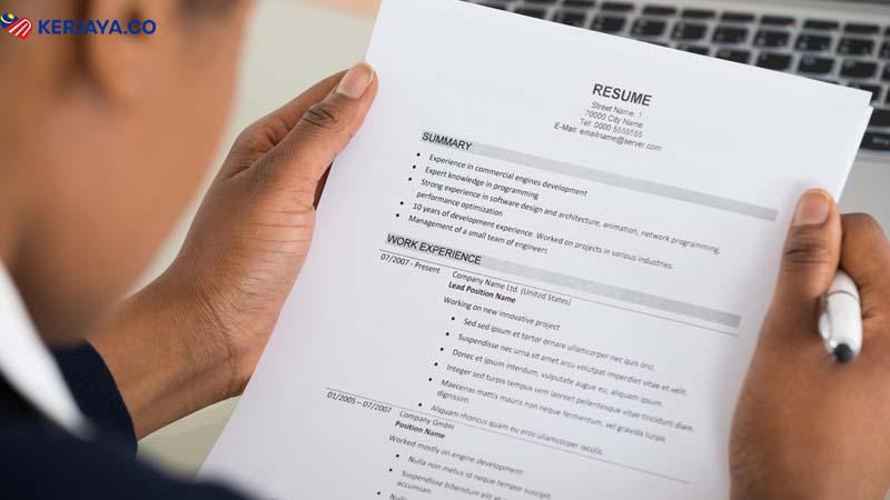 Resume: Apakah Format Biodata vs Resume? Baca ini