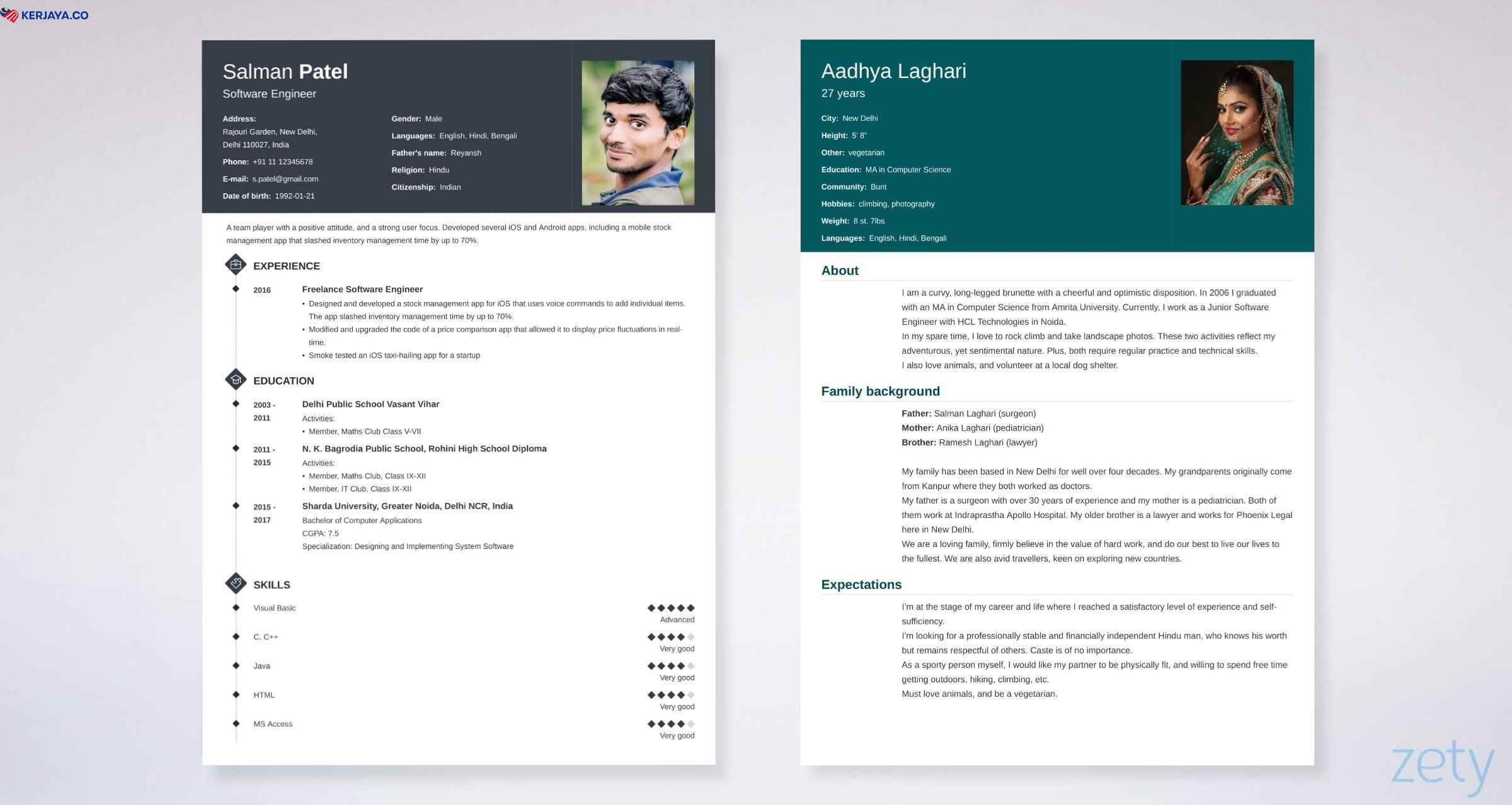 Resume: Apakah Format Biodata vs Resume? Baca ini