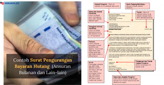 Contoh Surat Rayuan Pengurangan Bayaran Hutang Bulanan (Ansuran dan Lain-lain)