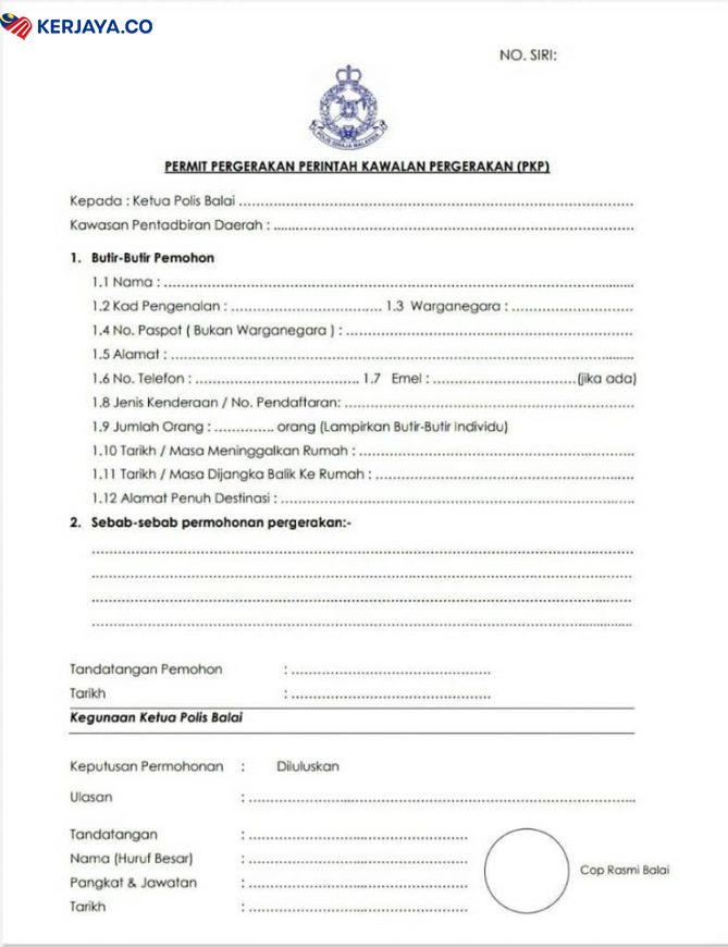 Jika Pergerakan Disebabkan Bekerja, Anda Perlu Anda 3 Dokumen Penting Ini - PDRM