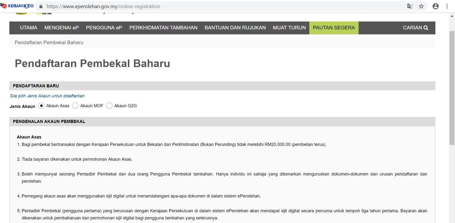 Bagaimana Mendaftar ePerolehan Sebagai Pembekal? Ikuti Cara Ini