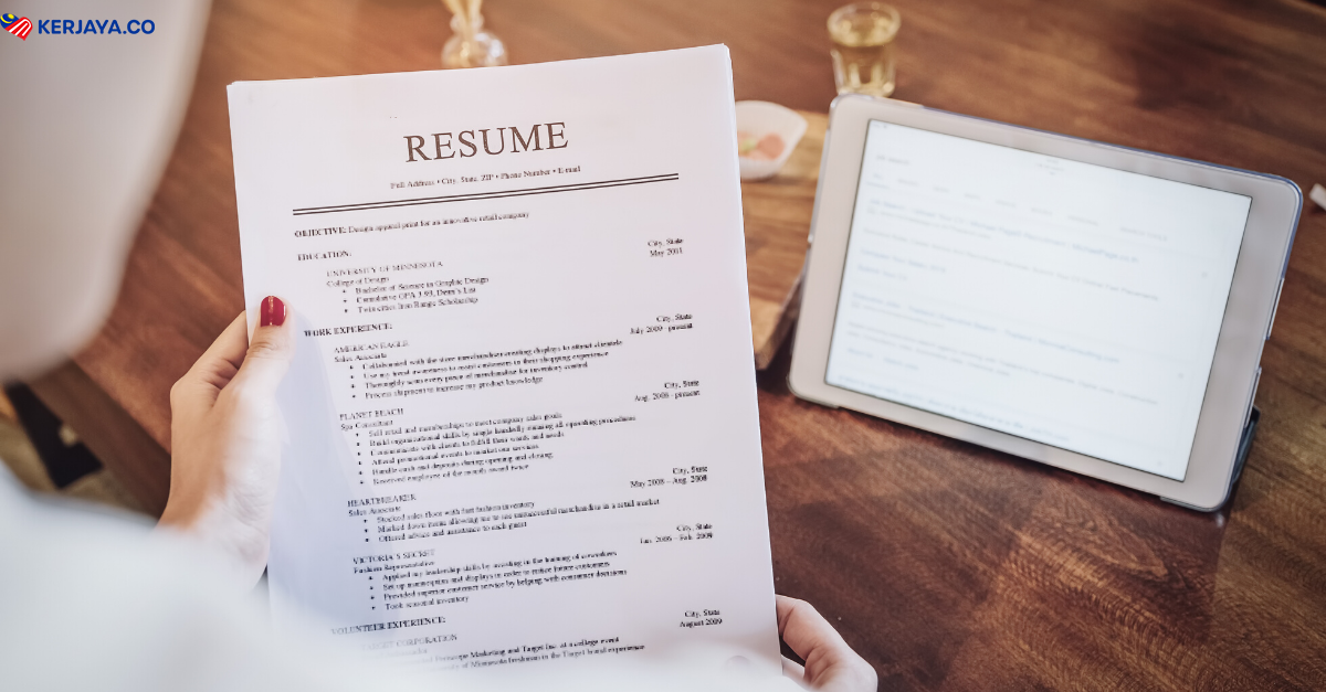 Contoh Resume Kerani & Pembantu Tadbir Terkini Dan Terbaik, Download Percuma