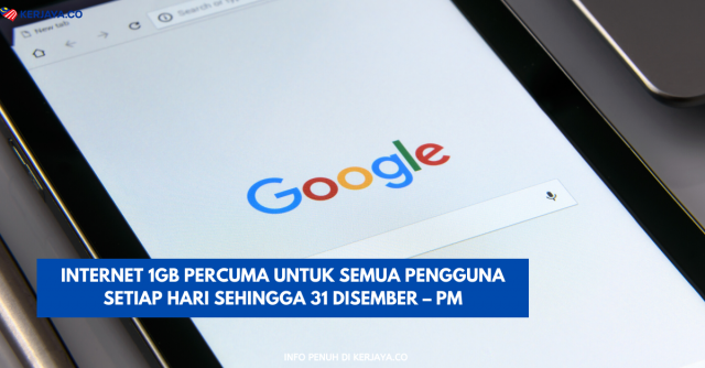 Internet 1GB Percuma Untuk Semua Pengguna Setiap Hari Sehingga 31 Disember