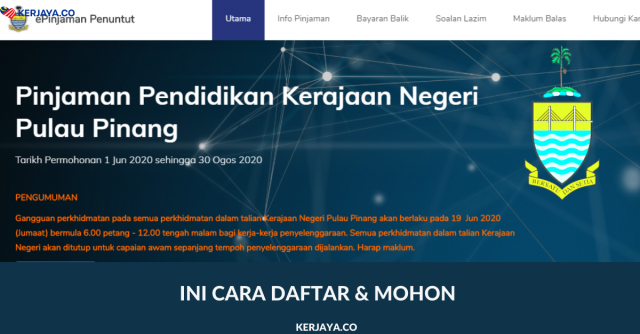 Pinjaman Pendidikan Kerajaan Negeri Pulau Pinang. Cara Daftar & Mohon