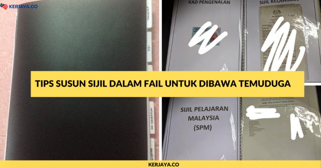 Tips Susun Sijil Dalam Fail Untuk Dibawa Temuduga