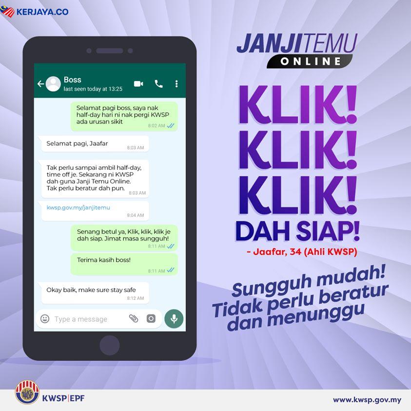 Nak Buat Urusan Di Kaunter KWSP? Buat Janji Temu Online Dulu Ya