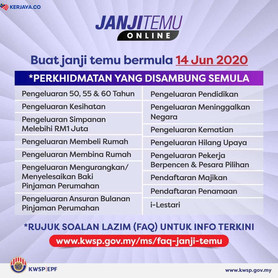 Nak Buat Urusan Di Kaunter KWSP? Buat Janji Temu Online Dulu Ya