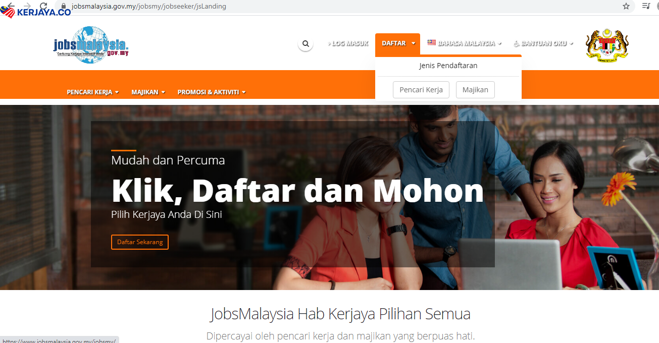 Daftar JobsMalaysia Secara Online Untuk Dapatkan Kerja Secara Mudah Dan Cepat