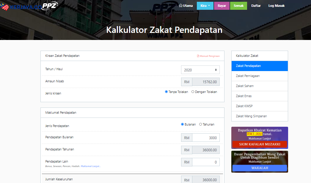 Jangan Lupa Bayar Zakat Pendapatan. Ini Cara Kiraannya
