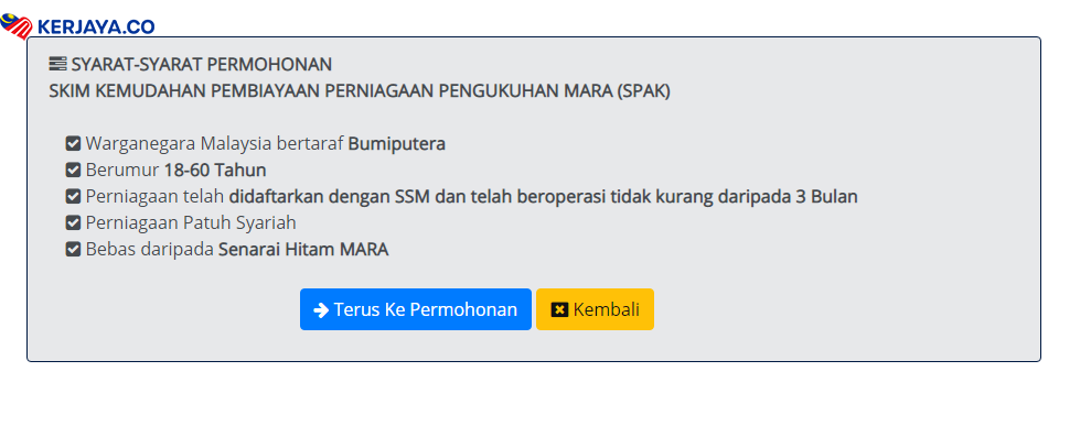 Mohon Skim SPAK Mara, Terima Pembiayaan Perniagaan Sehingga RM10,000
