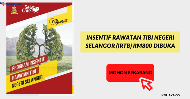 Insentif Rawatan Tibi Negeri Selangor (IRTB) RM800 Dibuka. Mohon Sekarang