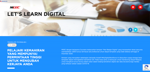 3800 Kursus Coursera MDEC Online Percuma Untuk Anda Yang Tidak Bekerja