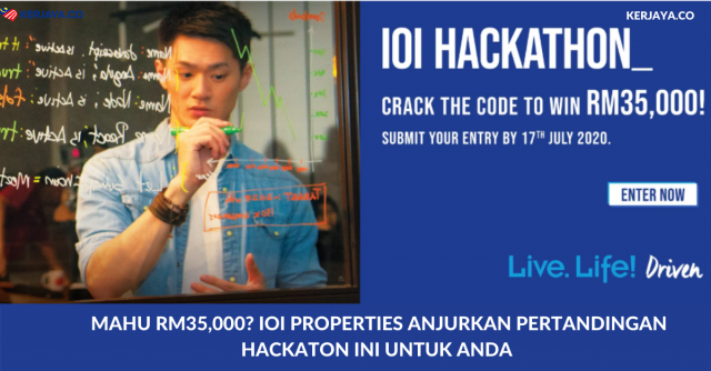 Mahu RM35,000?IOI Properties Anjurkan Pertandingan Hackaton Ini Untuk Anda