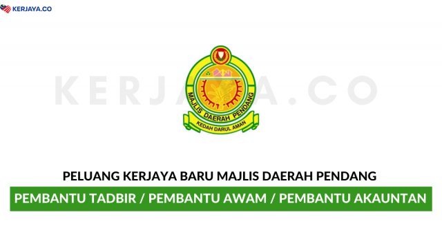 Majlis Daerah Pendang ~ Kekosongan Jawatan Pentadbiran & Pengurusan