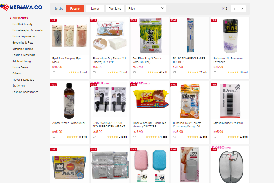 Dah Gaji? Jom Shopping Di Daiso Shopee. Duduk Di Rumah, Tunggu Barang Sampai