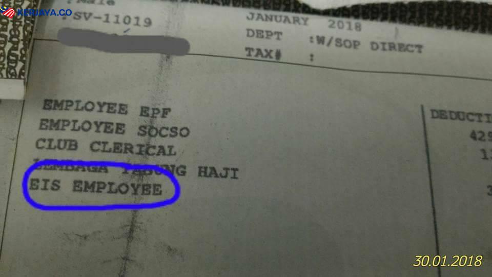 EIS Pada Slip Gaji Anda. Ini Maksudnya Yang Setiap Pekerja Perlu Ambil Tahu