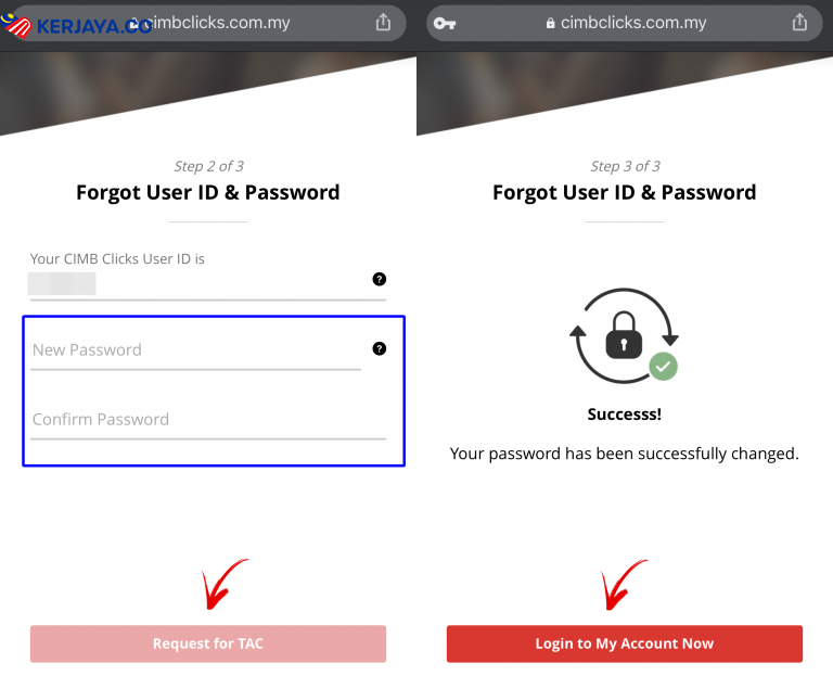 Jangan Gelabah Jika Terlupa Password CIMB Clicks. Tetapkan Semula Password Baru Seperti Ini
