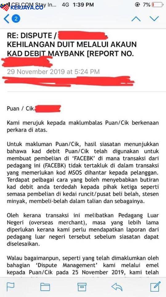 Duit Hilang Dari Akaun Maybank? Ini Tips Claim Balik Duit Dari Maybank