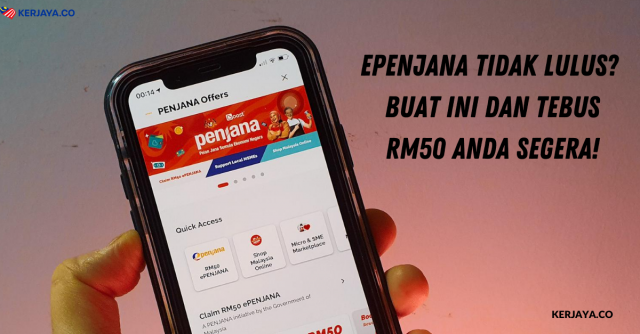 ePenjana Tidak Lulus? Buat Ini Dan Tebus RM50 Anda Segera!