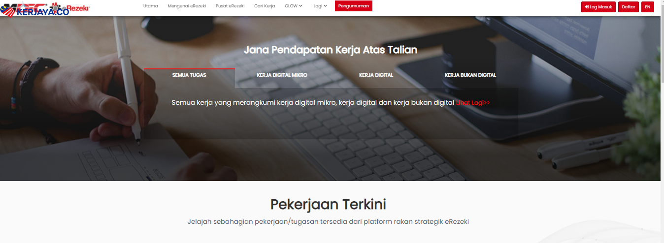 Pelbagai Peluang Bekerja Secara Online Melalui eRezeki MDEC. Mohon Dan Bekerja Mulai Sekarang 