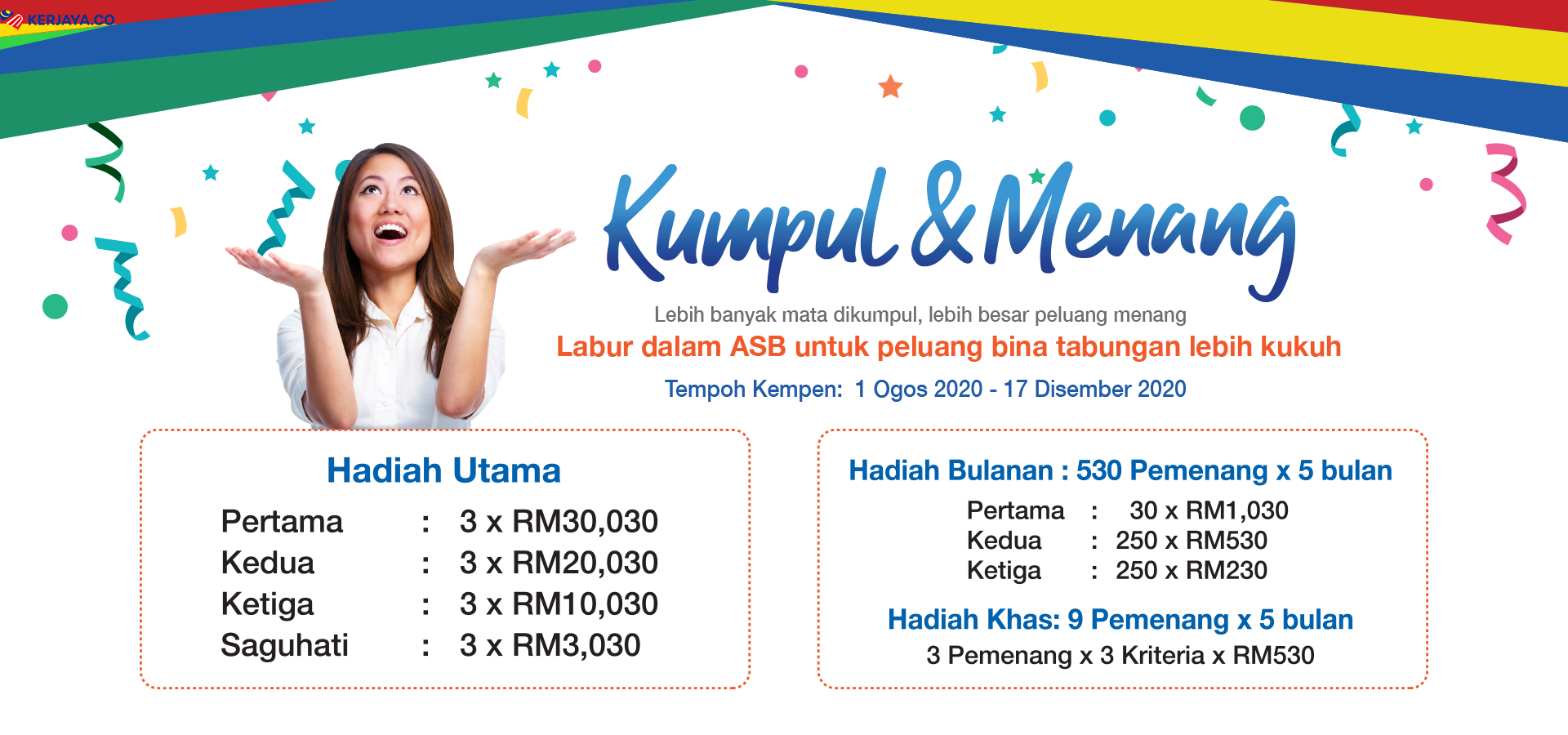 Menangi Hadiah Sehingga RM1 Juta Dari ASB Melalui Kempen 'Kumpul Dan Menang' & 'Jom Auto Labur'