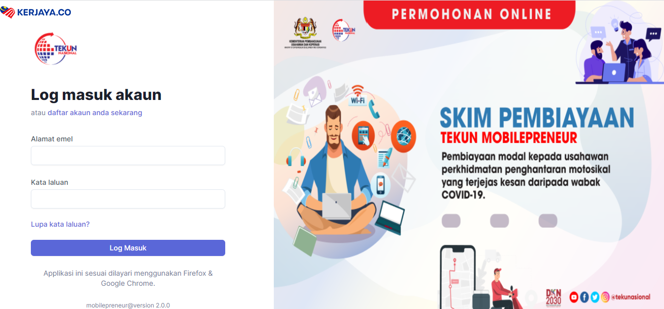 Pembiayaan Sehingga RM10,000 Dengan Tekun Mobilepreneur 2.0. Download Borang Permohonan Ini Dan Mohon Segera