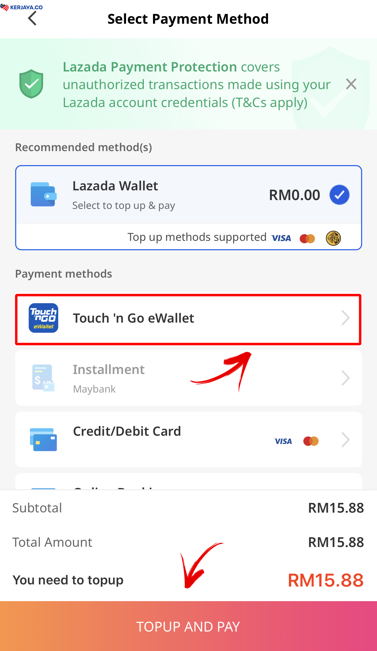 Buat Pembelian Di Lazada Dan Bayar Dengan Touch n' Go eWallet