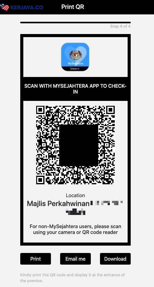 Kenduri? Daftar Dahulu Lokasi Dan Jana QR Code Dulu Dengan MySejahtera