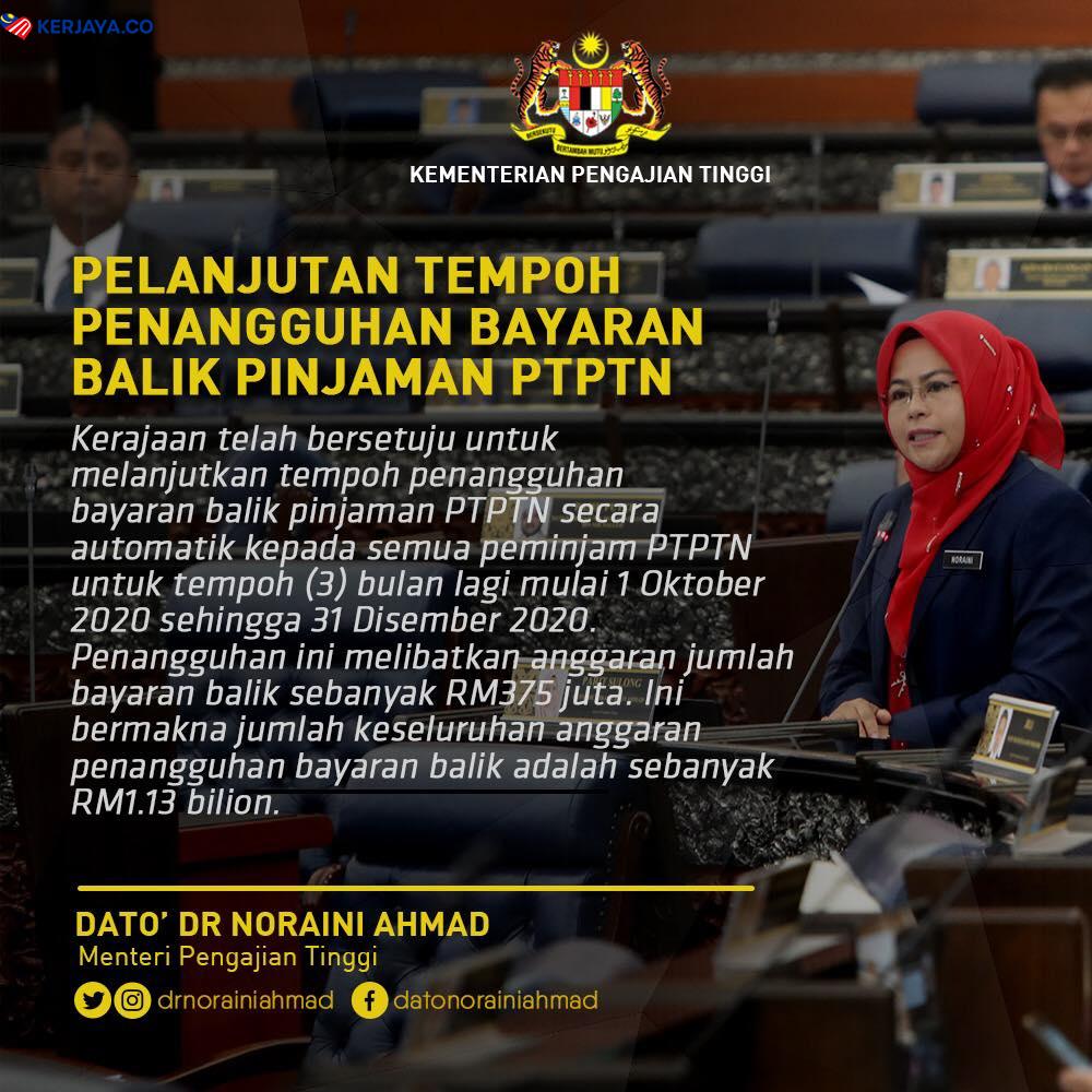 Berita Baik Buat Peminjam, PTPTN Lanjutkan Tempoh Moratorium Hingga Hujung Tahun Ini