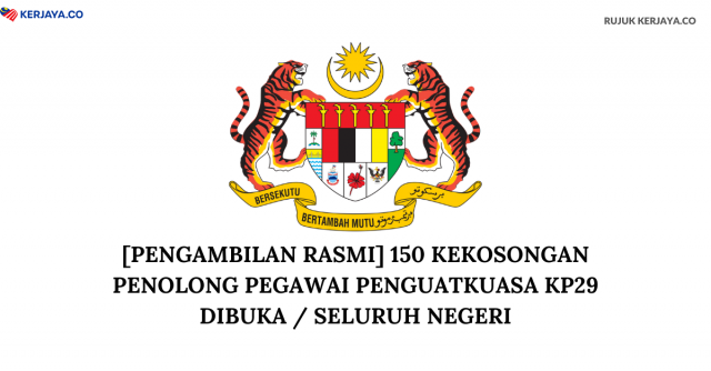 Penolong Pegawai Penguatkuasa KP29 Kementerian Pertanian & Industri Asas Makanan (MAFI)