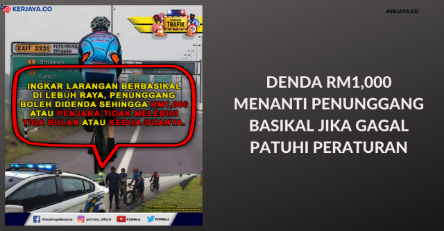 Denda RM1,000 Menanti Penunggang Basikal Jika Gagal Patuhi Peraturan
