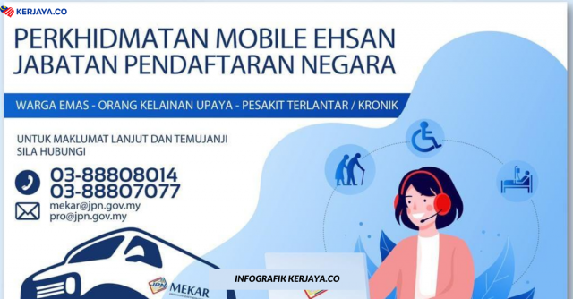 Perkhidmatan Mobile Ehsan Bagi Warga Emas,  Orang Kurang Upaya (OKU) & Pesakit Terlantar/Kronik Jabatan Pendaftaran Negara