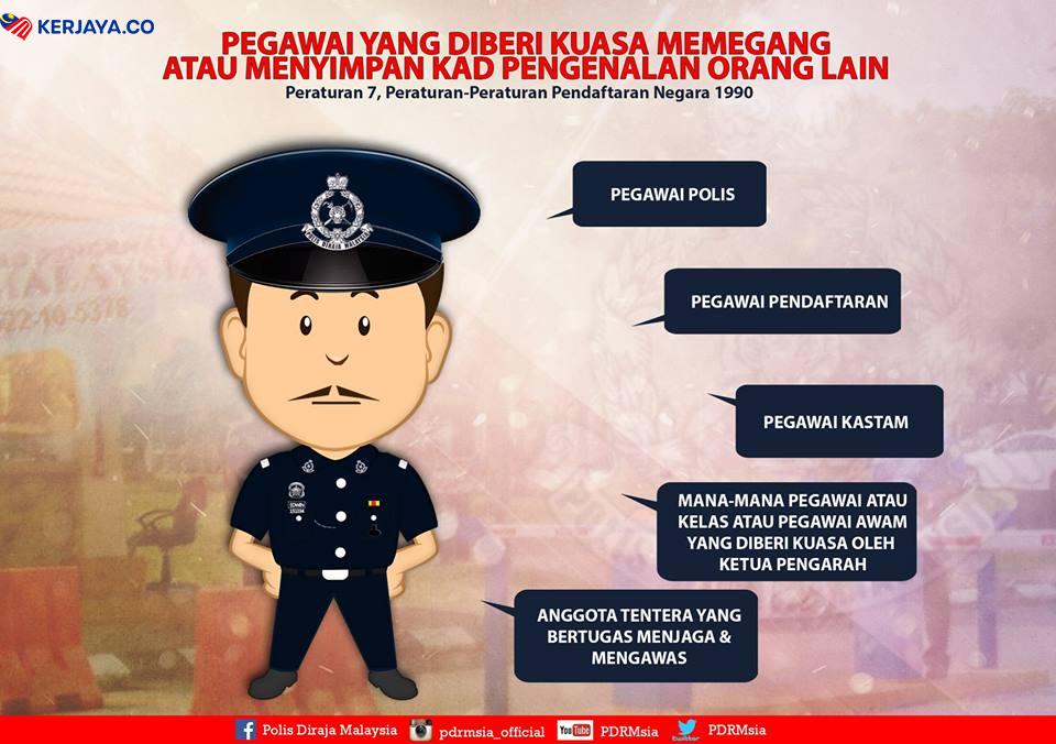 Ini 5 Kategori Yang Diberi Kuasa Memegang Atau Menyimpan IC Orang Awam