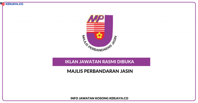 Mohon Segera Jawatan Di Majlis Perbandaran Jasin ~ Pembantu Tadbir N19, Pembantu Awam H11,Pegawai Perancang Bandar Dan Desa J41,Penolong Pegawai Kesihatan Persekitaran U29, Penolong Akauntan W29, Penolong Jurutera JA29, Penolong Pegawai Senibina JA29, Pembantu Penguat Kuasa KP19 & Pemandu Kenderaan H11