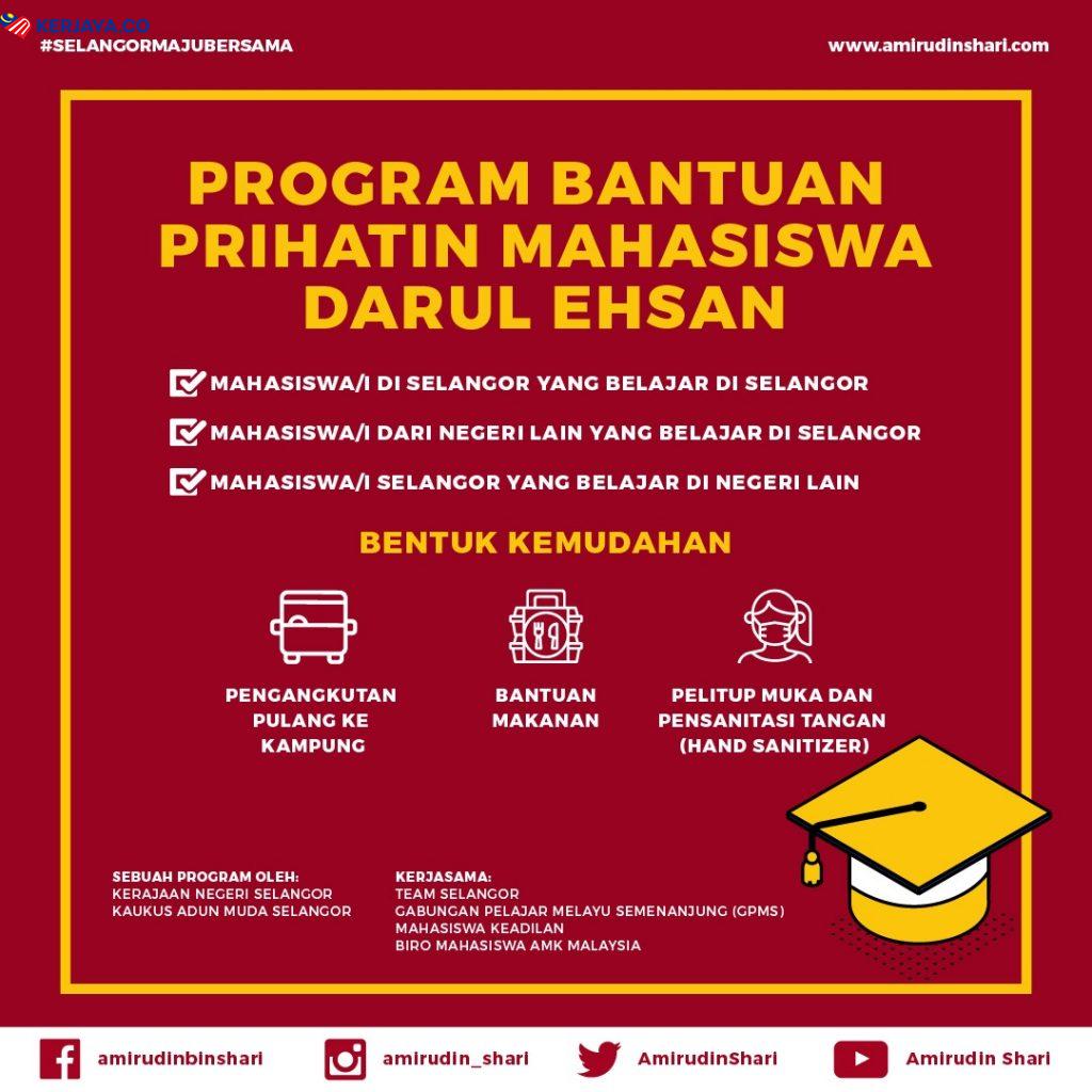 Bantuan Prihatin Mahasiswa Darul Ehsan, Lihat Cara Mohon Disini
