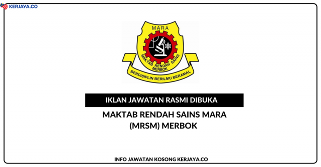 Maktab Rendah Sains Mara (MRSM) Merbok ~ Jawatan Kosong Guru Sambilan Subjek Geografi