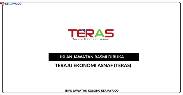 Teraju Ekonomi Asnaf (TERAS) ~ Jawatan Kosong Ketua Unit Dalam, Pegawai Perniagaan &  Pegawai Perniagaan (Kulinari Hub)