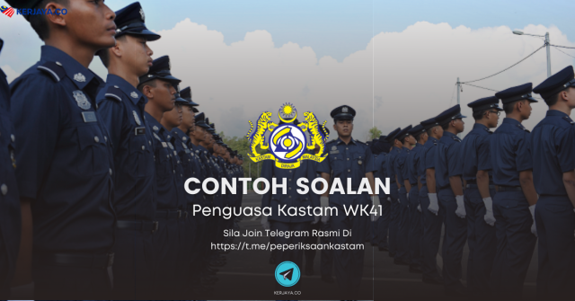 Contoh Soalan Penguasa Kastam WK41 / Seksyen Matematik & Kefahaman BI