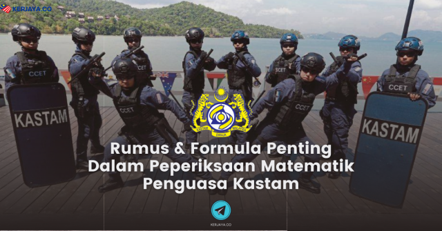 Rumus & Formula Penting Dalam Peperiksaan Matematik Penguasa Kastam