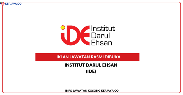 Institut Darul Ehsan (IDE) ~ Kekosongan Jawatan Eksekutif Teknologi Maklumat