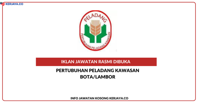 Pertubuhan Peladang Kawasan Bota/Lambor ~ Kekosongan Jawatan Penyelia Kontrak & Pengeluaran (Ladang) Gred S4