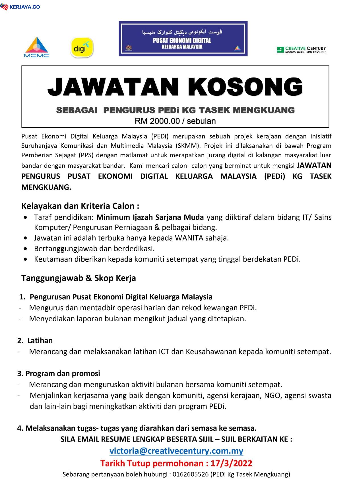Pusat Ekonomi Digital Keluarga Malaysia (PEDi)
